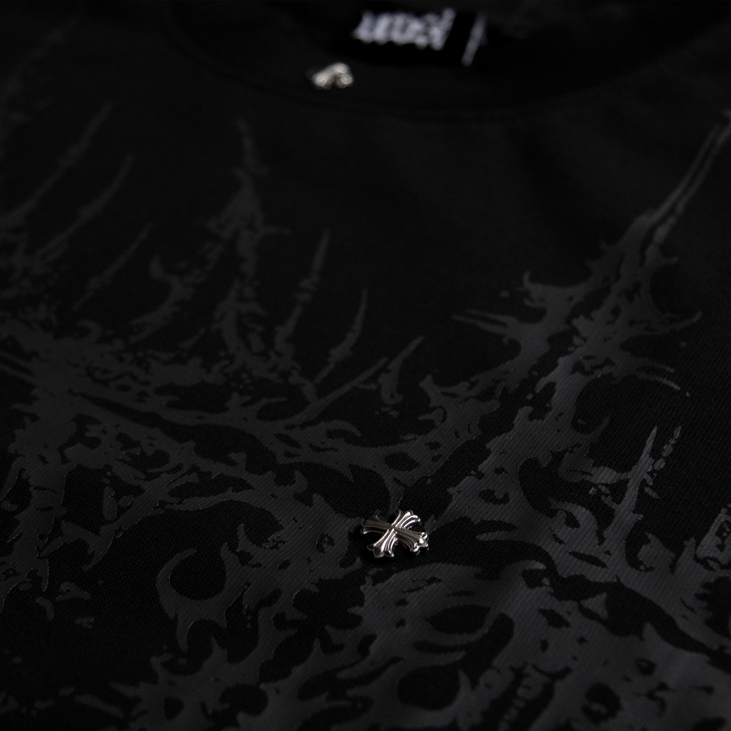 Crucifix Oversized Tee - Shadow