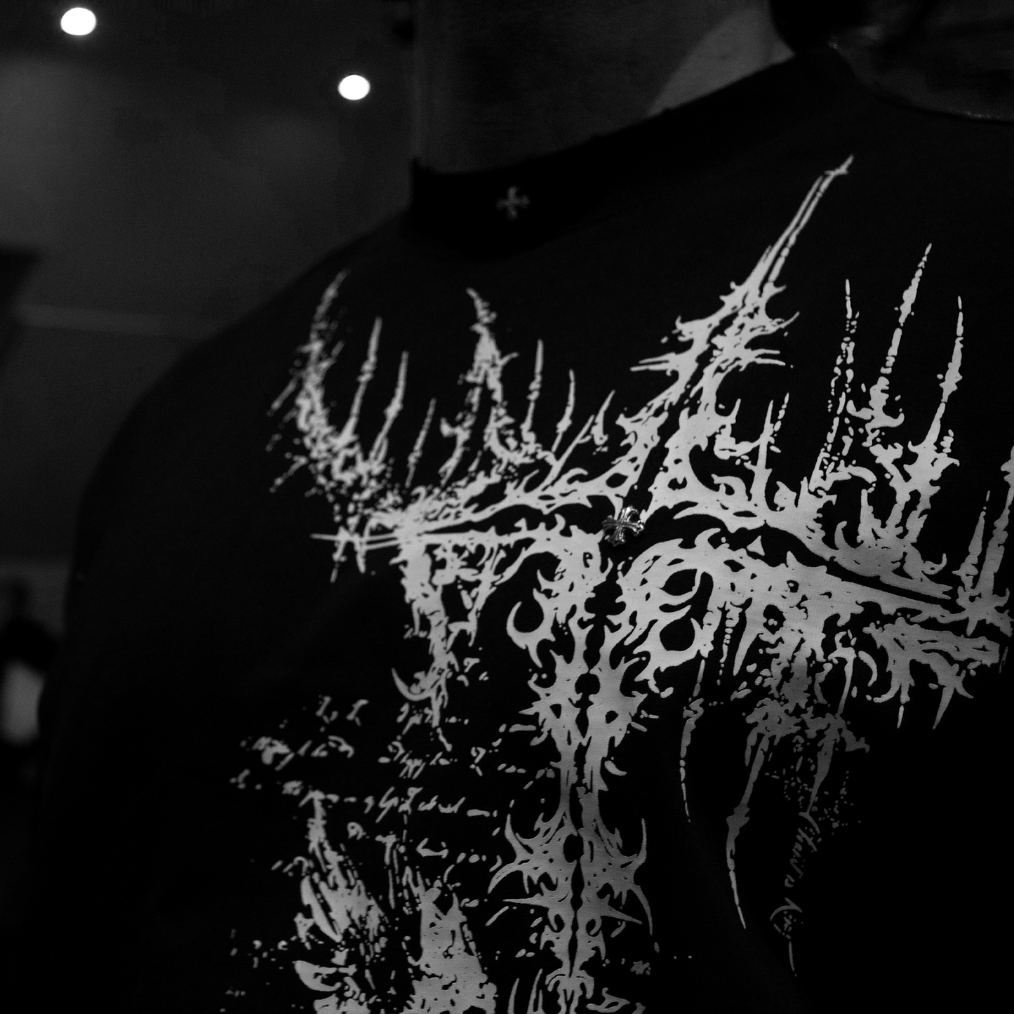 Crucifix Oversized Tee - Light