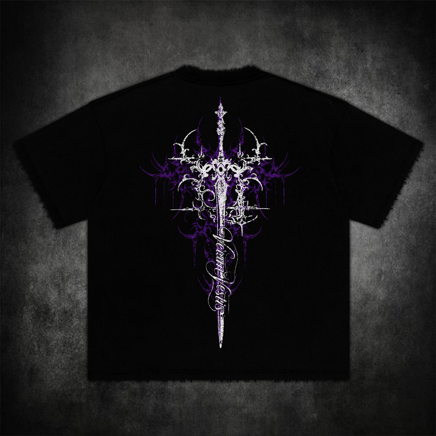 Forsaken Sword Oversized Tee - Midnight Purple