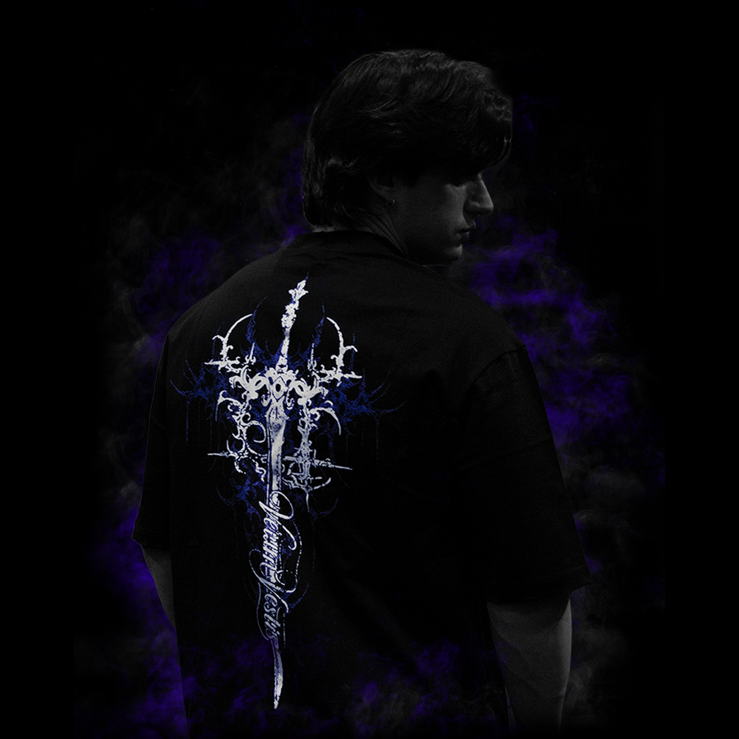 Forsaken Sword Oversized Tee - Midnight Purple
