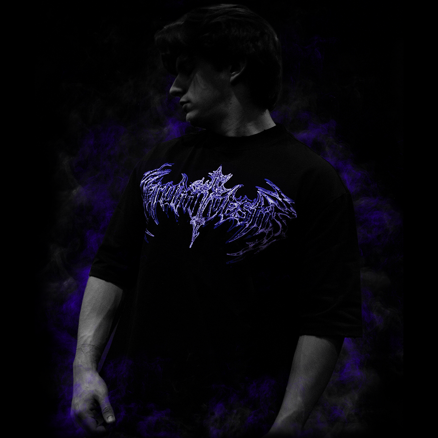 Forsaken Sword Oversized Tee - Midnight Purple