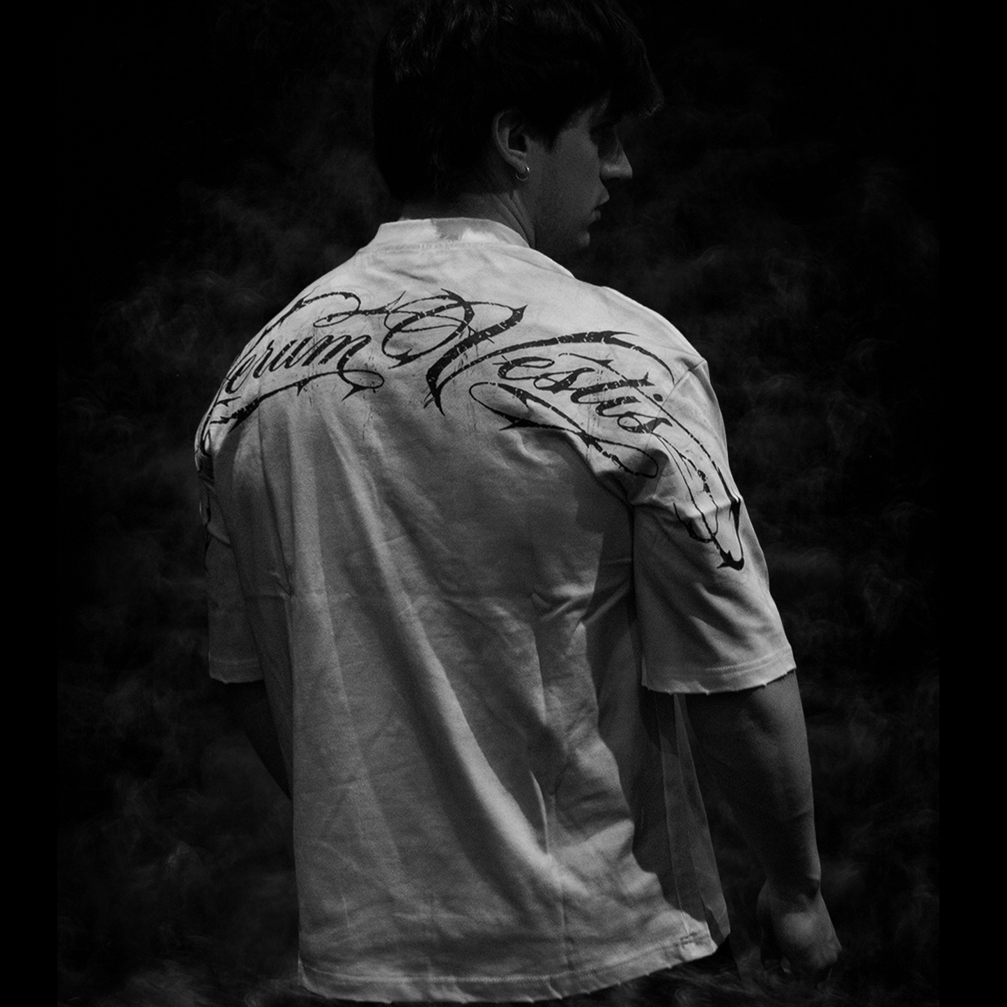 Rebellion Oversized Tee - Bone