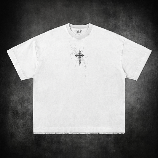 Rebellion Oversized Tee - Bone